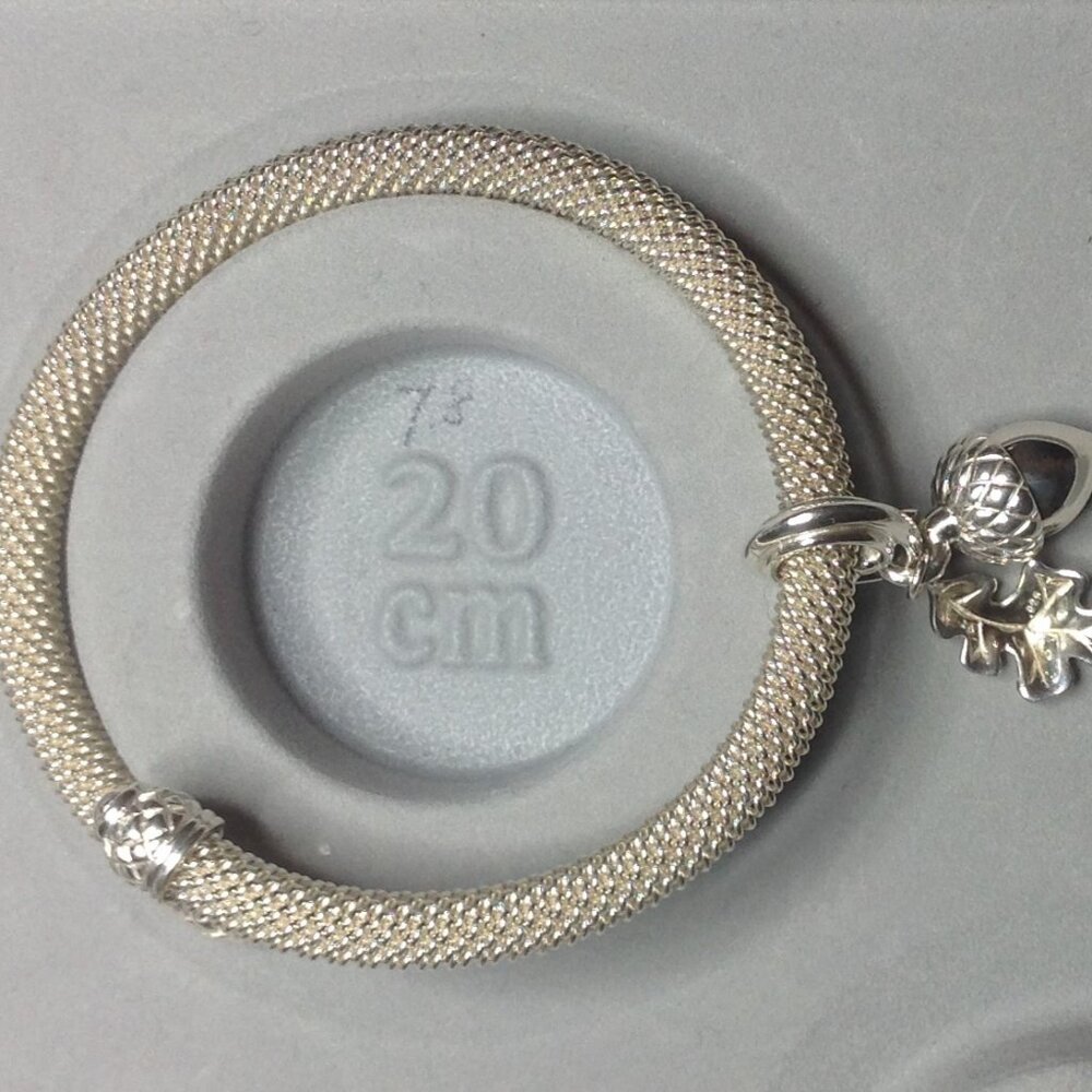 Silver Mesh Chain Bangle - Picture 6 of 6